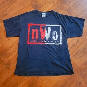 Vintage WCW NWO Wolf Pack Black Red White  T-Shirt Size XL New World Order